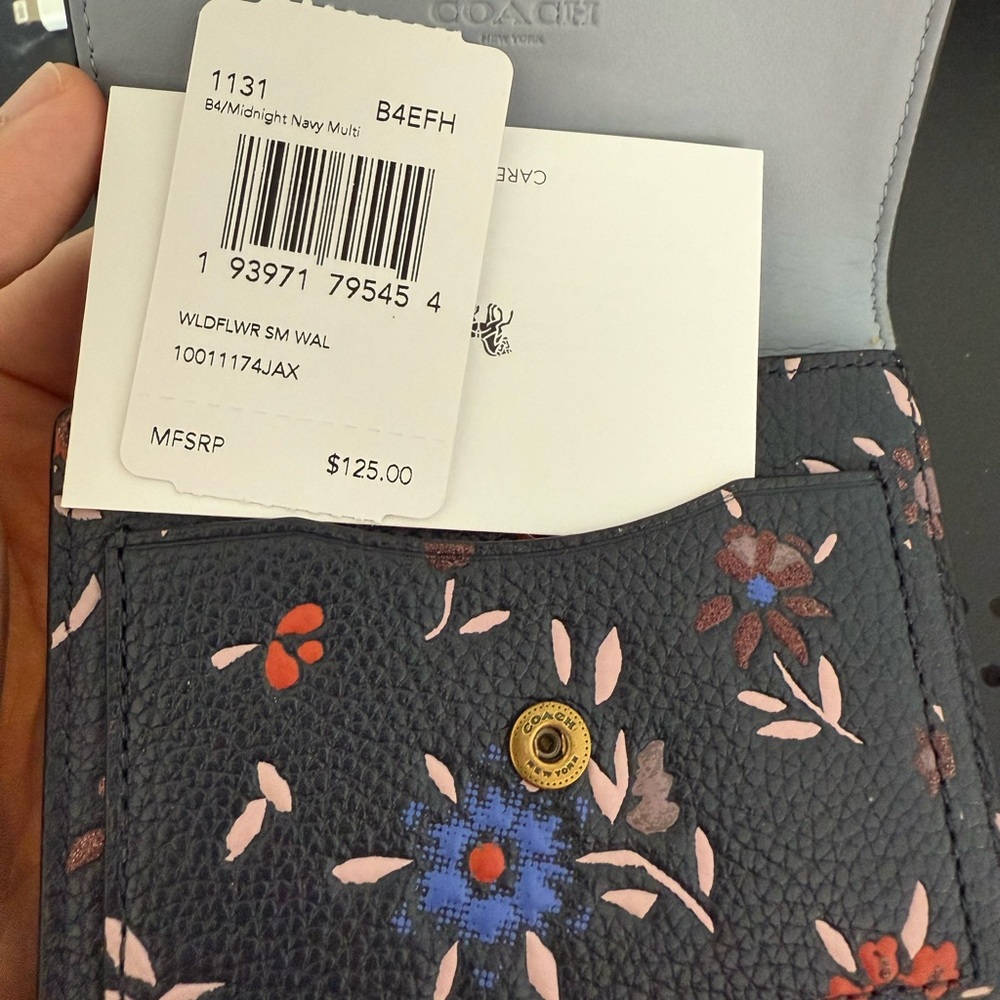 Coach Black and Red Floral Women's Wallet like new